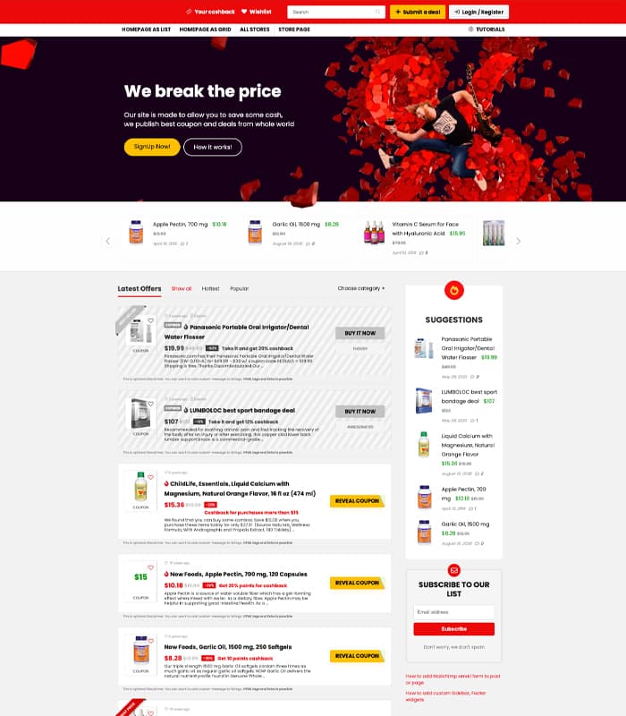 Deals Catalog
